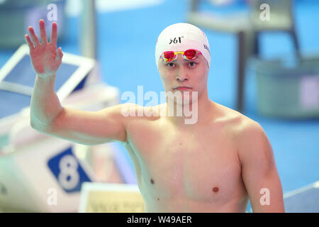 Gwangju, Corée du Sud. 21 juillet, 2019. Sun Yang (CHN) Natation : 18e Championnats du monde FINA 2019 Gwangju men's 400m libre à chaleur Centre Aquatique International Nambu à Gwangju, Corée du Sud . Credit : YUTAKA/AFLO SPORT/Alamy Live News Banque D'Images