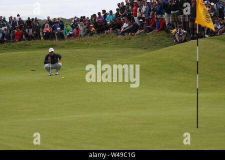 Portrush, UK. 20 juillet, 2019. La Jordanie Speith sur le 10e trou lors de la troisième ronde de la 148e British Open Championship au Royal Portrush Golf Club dans le comté d'Antrim, Irlande du Nord, le 20 juillet 2019. Credit : AFLO Co.,Ltd/Alamy Live News Banque D'Images