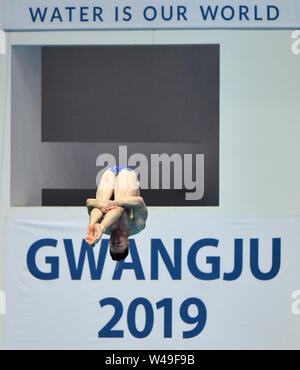 19 juillet 2019 Gwangju, Corée du Sud 18e Championnats du monde de la FINA Oliver Dingley IRL Irlande Gwangju Corée du Sud 17/07/2019 Springboard de 3 m masculin préliminaire 18e Championnats du monde de la FINA Centre aquatique de l'Université de Nambu Banque D'Images