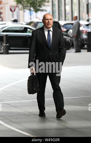 Londres, Royaume-Uni, 21 juillet 2019. Ancien chef du Parti conservateur Iain Duncan Smith vu dans les studios de la BBC Broadcasting House Banque D'Images