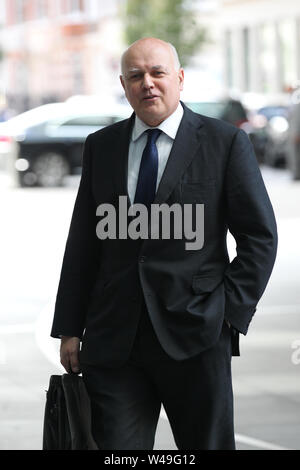 Londres, Royaume-Uni, 21 juillet 2019. Ancien chef du Parti conservateur Iain Duncan Smith vu dans les studios de la BBC Broadcasting House Banque D'Images