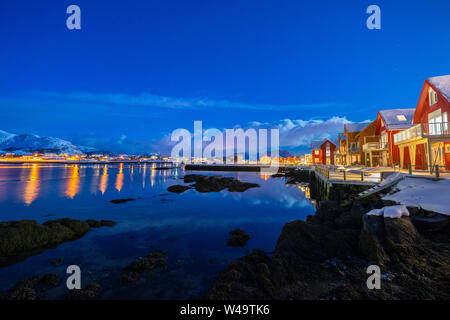 Ballstad, Leknes, Lofoten, Norvège, Europe Banque D'Images