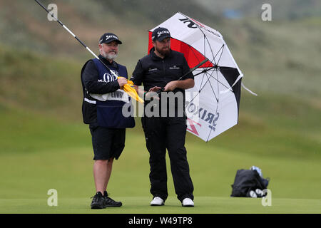 La République d'Irlande Shane Lowry sur le 7e jour pendant quatre de l'Open Championship 2019 au Club de golf Royal Portrush. Banque D'Images