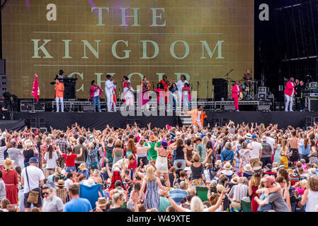 Le Royaume Choir live à la latitude Festival, Henham Park, Suffolk, UK, 21 juillet 2019 Banque D'Images