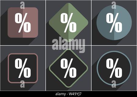 % Télévision vector icons set Illustration de Vecteur