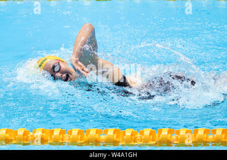 Gwangju, Corée du Sud. 21 juillet, 2019. Titmus Ariarne de l'Australie est en concurrence au cours de la women's 400m nage libre au Championnat du monde FINA 2019 Gwangju Gwangju, en Corée du Sud, le 21 juillet 2019. Crédit : Li Gang/Xinhua/Alamy Live News Banque D'Images