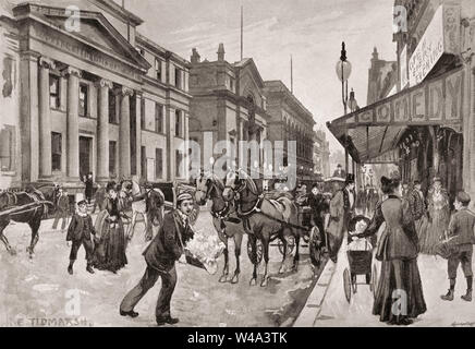 Peter Street, Manchester, Angleterre, RU, 19e siècle Banque D'Images