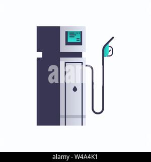 Pétrole Gaz station carburant icône pompe industrie pétrolière concept fond blanc télévision Illustration de Vecteur