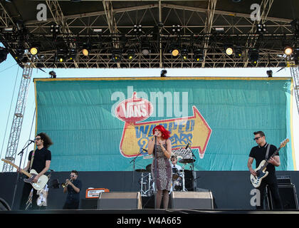 En Californie, USA . 20 juillet, 2019. Save Ferris exécute pendant le Vans Warped Tour 25e anniversaire au Shoreline Amphitheatre, le 20 juillet 2019 à Mountain View, Californie. Credit : MediaPunch Inc/Alamy Live News Banque D'Images