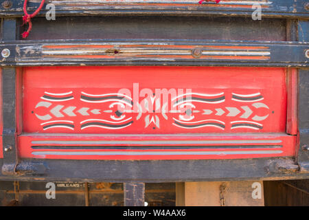 Oeiras, Brésil - Circa 2019 Juillet : camion en bois traditionnel art design en Oeiras, Piaui état (Nord-est du Brésil) Banque D'Images