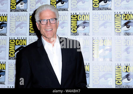 San Diego, USA. 20 juillet, 2019. Ted Danson à la Photocall pour la série NBC TV "Le bon endroit" au Comic-Con 2019 de San Diego International à l'hôtel Hilton Bayfront hotel. San Diego, 20.07.2019 | Conditions de crédit dans le monde entier : dpa/Alamy Live News Banque D'Images