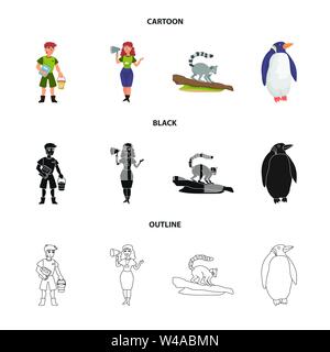 Objet isolé de la nature et de logo. Collection de la nature et du divertissement symbole boursier pour le web. Illustration de Vecteur