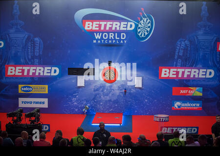 Empress Ballroom Winter Gardens Blackpool. 21 juillet, 2019. 2019 Betfred World Matchplay fléchettes ; deux jours ; le décor est planté pour la soirée : Action Crédit Plus Sport/Alamy Live News Banque D'Images