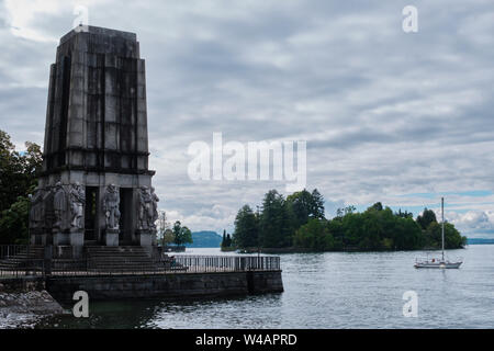 Monument commémoratif de guerre, Verbania Pallanza, Piémont, Italie Banque D'Images