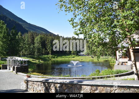 Girdwood, AK. États-unis, 21 juin 2019. L'Hotel Alyeska est vraiment une grande dame. Si vos plaisirs sont des restaurants raffinés, de classe mondiale, le ski de neige Banque D'Images