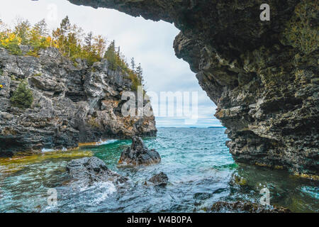 La grotte Grotte de Bruce Bruce Peninsula Banque D'Images