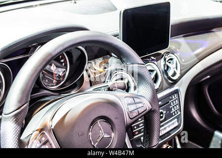 Bruxelles, Belgique, Jan 2019 Mercedes Benz 200d de frein de tir CLA 4Matic à Bruxelles Salon de l'automobile, voiture produite par Mercedes-Benz Banque D'Images