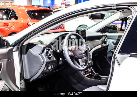 Bruxelles, Belgique, Jan 2019 Mercedes Benz 200d de frein de tir CLA 4Matic à Bruxelles Salon de l'automobile, voiture produite par Mercedes-Benz Banque D'Images