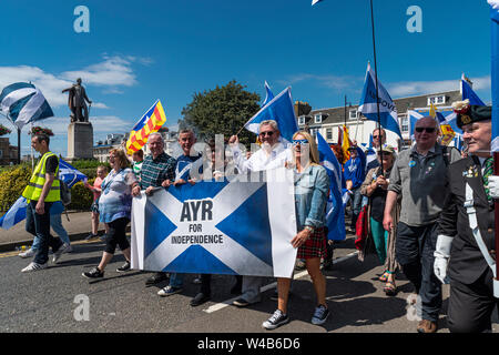 Ayr, tous sous une même bannière marche de l'indépendance - 2019 Banque D'Images