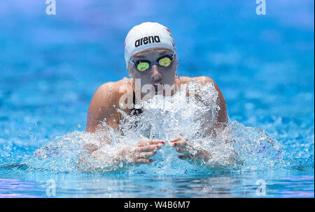 Gwangju, Corée du Sud. 21 juillet, 2019. Katinka Hosszu de Hongrie fait concurrence au cours de la demi-finale de 200 m quatre nages à l'Gwangju 2019 du monde de la FINA à Gwangju, Corée du Sud, le 21 juillet 2019. Credit : Xia Yifang/Xinhua/Alamy Live News Banque D'Images