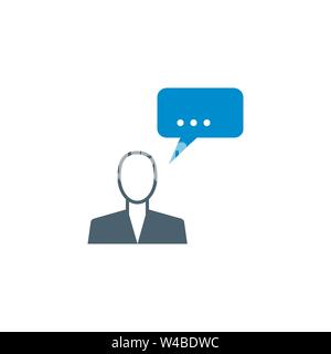 Man vecteur icône glyphe connexes. Illustration de Vecteur