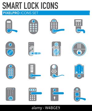 Smart set icônes de verrouillage sur l'arrière-plan pour la conception graphique et web. Simple illustration. Concept Internet symbole de bouton site web ou application mobile. Illustration de Vecteur