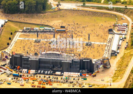 Festival 2019 ParookaVille Luftbild à l'aéroport de Weeze, fête de la musique dans le domaine de la musique de danse électronique à Weeze sur le Rhin inférieur, Rhénanie-N-W Banque D'Images