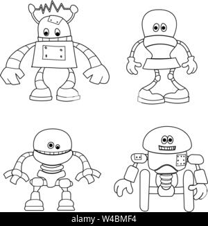 Personnages De Robots Vectoriels Pour Les Enfants Robot