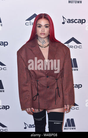 LOS ANGELES - le 20 juin : tapis rouge à l'arrivée de l'ASCAP 2019 le rythme et l'âme Awards au Beverly Wilshire Hotel le 20 juin 2019 à Beverly Hills, CA, USA. Comprend : Kehlani Où : Los Angeles, California, United States Quand : 21 juin 2019 Source : WENN.com Banque D'Images