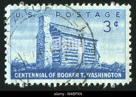 États-unis - VERS 1956 : timbres par United States, spectacles Log Cabin, vers 1956 Banque D'Images