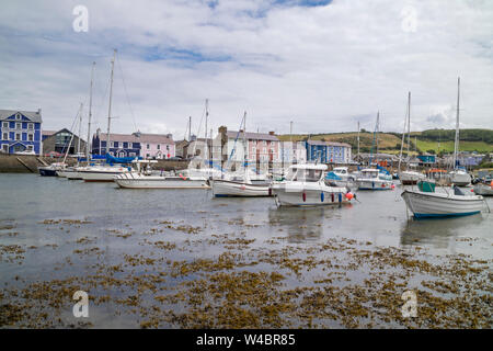 Une station balnéaire d''Aberaeron, La Baie de Cardigan, Ceredigion, pays de Galles, Royaume-Uni Banque D'Images