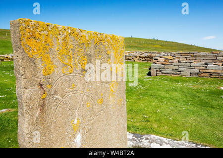 La Brough de Birsay un ancien Picte et plus tard la colonisation scandinave sur une île au large de la partie continentale de marée Orcades, Ecosse, Royaume-Uni. Banque D'Images