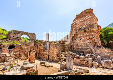 Anciennes ruines d'Ephèse ou Revue de la célèbre site en Turquie Banque D'Images