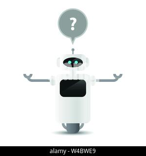 Robot mignon personnage a une question vector illustration EPS10 Illustration de Vecteur