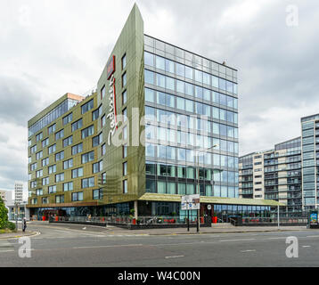 Nouvel hôtel Radisson rouge dans la rue Finnieston Quay Tunnel à Glasgow en Écosse Banque D'Images