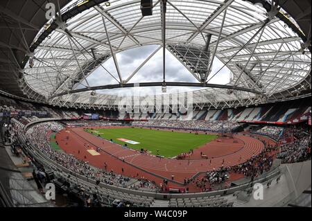 Londres, Royaume-Uni. 21 juillet 2019. Une vue générale (GV) du stade. Jeux anniversaire d'athlétisme. Le stade de Londres. Stratford. Londres. UK. Garry Bowden/SIP Crédit photo agency/Alamy Live News. Banque D'Images