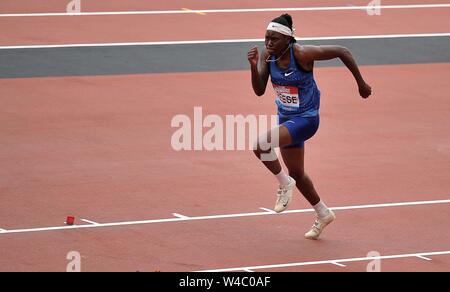 Londres, Royaume-Uni. 21 juillet 2019. Brittney Reese (USA) dans le saut en longueur. Jeux anniversaire d'athlétisme. Le stade de Londres. Stratford. Londres. UK. Garry Bowden/SIP Crédit photo agency/Alamy Live News. Banque D'Images