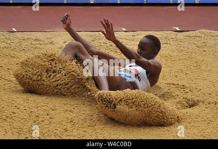 Londres, Royaume-Uni. 21 juillet 2019. Tissanna Hickling (JAM) dans le saut en longueur. Jeux anniversaire d'athlétisme. Le stade de Londres. Stratford. Londres. UK. Garry Bowden/SIP Crédit photo agency/Alamy Live News. Banque D'Images