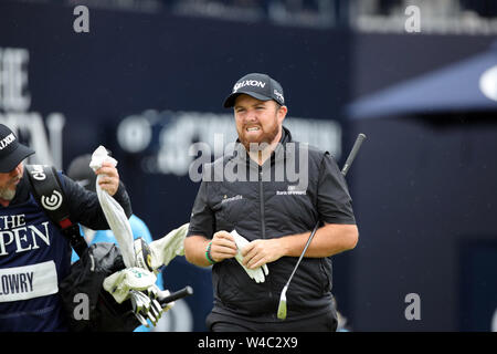 Royal Portrush, UK. 21 juillet, 2019. L'Irlande Shane Lowry au 18e trou lors de la quatrième série de la 148e British Open Championship au Royal Portrush Golf Club dans le comté d'Antrim, Irlande du Nord, le 21 juillet 2019. Credit : AFLO Co.,Ltd/Alamy Live News Banque D'Images