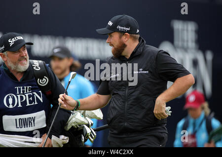 Royal Portrush, UK. 21 juillet, 2019. L'Irlande Shane Lowry au 18e trou lors de la quatrième série de la 148e British Open Championship au Royal Portrush Golf Club dans le comté d'Antrim, Irlande du Nord, le 21 juillet 2019. Credit : AFLO Co.,Ltd/Alamy Live News Banque D'Images