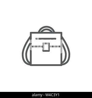 L'icône de la ligne de sac à dos sur fond blanc Illustration de Vecteur