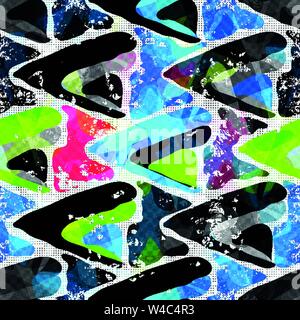 Art Urbain Graffiti Background seamless pattern Illustration de Vecteur