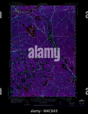Carte historique de la USGS Maine Lac Boyd 4602351955 62500 Restauration d'Inversion Banque D'Images