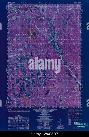 Carte historique de la USGS Maine Lac Boyd 8065351951 50000 Restauration d'Inversion Banque D'Images