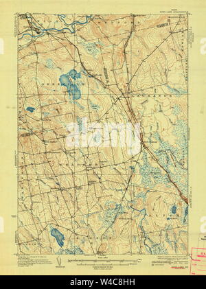 Carte historique de la USGS Maine Lac Boyd 8074031933 Restauration 62500 Banque D'Images