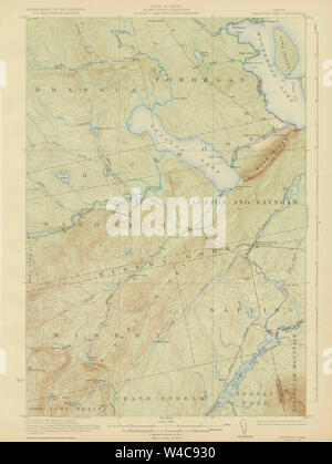 Carte historique de la USGS Maine Lac Brassua 3064881923 Restauration 62500 Banque D'Images