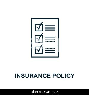 Icône de contour de police d'assurance. Icônes de style ligne mince de la collection d'icônes d'assurance. Conception Web, applications, logiciels et impression police d'assurance simple Illustration de Vecteur