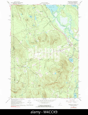 Maine USGS Carte historique de la restauration des friches industrielles 104977196424000 Banque D'Images