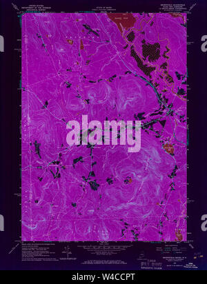 Carte historique de la USGS Maine Brownfield 8065591964 24000 Restauration d'Inversion Banque D'Images