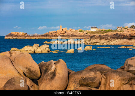 Côte de Granit rose de Trégastel (côte de granit rose en Bretagne France Banque D'Images